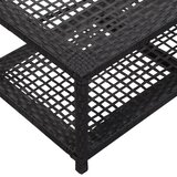  Klupa za obuću crna 80 x 40 x 30 cm od poliratana | shoptok.hr