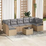  Set sofe 8 pcs Bež i siva poliratan | shoptok.hr