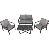 Aluminijska vrtna garnitura - sofa + 2 fotelje + stol | Shoptok.si