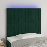 LED uzglavlje tamnozeleno 100x5x118/128 cm baršunasto | shoptok.hr