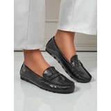 Resti Women's Cyra Nero Moccasins made of patent eco-leather, classic Italian style | ePonuda.com