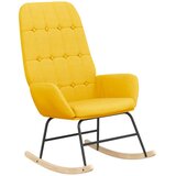  Stolica za ljuljanje s osloncem za noge od tkanine boja senfa | Shoptok.si