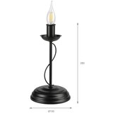  Crna stona lampa ANTON 1xE14/60W/230V | Eponuda.com