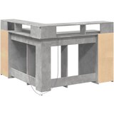  Radni stol s LED svjetlima sivi 130x130x91 cm konstruirano drvo | Eponuda.com