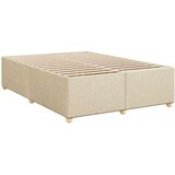 vidaXL Posteljni okvir brez vzmetnice krem 140x200 cm tkanina | Shoptok.si