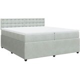  Krevet s oprugama i madracem svjetlosivi 200x200 cm baršunasti | shoptok.hr