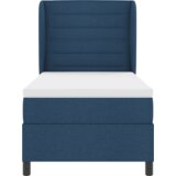 Plavi Box Spring Krevet s Madracem 100x200 cm Tkanina | shoptok.hr