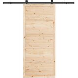  Klizna vrata 80 x 208 cm Masivna borovina Prirodna | shoptok.hr