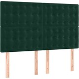  s oprugama i madracem tamnozeleni 140x200 cm baršunasti | shoptok.hr
