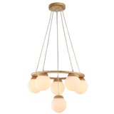  Brilagi - Visilica na sajli VISBY WOOD 6xE27/60W/230V, prečnik 58 cm, drveni | Eponuda.com