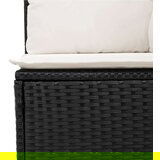  10-dijelni set vrtnih sofa s jastucima crni od poliratana | shoptok.hr