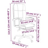  Uredski naslonjač od umjetne kože krem | shoptok.hr
