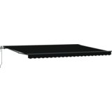 vidaXL Samodejna retraktibilna tenda črna 500x350 cm, tenda zamenjava tkanine za okvir 5x3,5 m črna | Shoptok.si