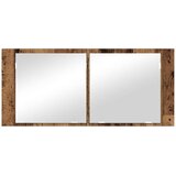  LED Ogledalo s Ormarom s policom Staro drvo 100 x 12 x 45 cm | shoptok.hr