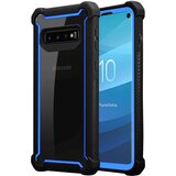 Cadorabo Ohišje, združljiv s Samsungom v Blue Black-2-in-1 zaščitni pokrov s silikonskim robom TPU in akrilnim steklenim hrbtom, (20566917) | Shoptok.si