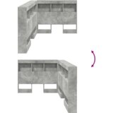  Skladišno uzglavlje Beton siva 80 cm Konstruirano drvo | shoptok.hr