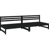 Maison Chic Vrtni sredinski kavč - Zunanji kavč siv 2 kosa črna 120x80 cm trdna borovina, (22041035) | Shoptok.si
