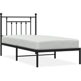 The Living Store Kovinski posteljni okvir z vzglavjem črn 90x200 cm - Posteljni Okvir, (21503881) | Shoptok.si