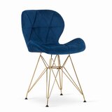 Brandless Stol NEST - grant žamet / zlate noge x 3, (22030762) | Shoptok.si