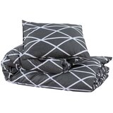  Set posteljine za poplun sivi 135 x 200 cm pamučni | shoptok.hr