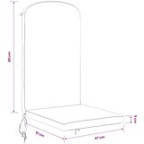  Jastuk za sunčanje GEMERT 100% poliester Siva 47 x 131 x 5 cm | shoptok.hr