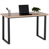 MID.YOU pisalna miza kovina, leseni material črna, barve hrasta | Shoptok.si