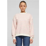 UC Ladies Women's Oversized Striped Sweatshirt - Pink/Cream