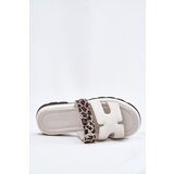 VINCEZA Ladies Leather Sandals With Velcro Leopard | Shoptok.si