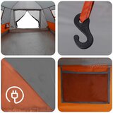 Instant šator otporan na vodu 3-osobni Siva i narančasta | shoptok.hr