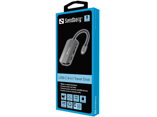 Sandberg USB-C 6-in1 Travel Dock | shoptok.hr