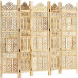 vidaXL sobna pregrada s 5 panela 200 x 165 cm od masivnog drva manga | shoptok.hr