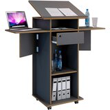 MID.YOU Stoječi Pult Salia M, Antracit, Barva Hrasta | Shoptok.si