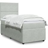Maison Chic Box spring postelja - Vzmetna postelja z vzmetnico svetlo siv 90x190 cm žamet SL10614, (21904175) | Shoptok.si