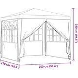  za svadbe - šator za zabave Svijetlo siva 250 x 250 x 240 cm PE i čelik | shoptok.hr