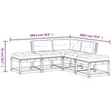  5-dijelni set vrtnih sofa s jastucima voštano smeđi od borovine | shoptok.hr