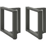  Noge za klubsko mizico v obliki črke T 2 kosa antracit 50x25x(42-43) cm jeklo, (22123945) | Shoptok.si