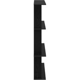  Polica zidna Crna 100 x 20 x 126 cm Konstruirano drvo | shoptok.hr