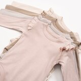 VAUVA Bobi za bebe dugih rukava sa volanima - Pesak / 3-6 mes | Eponuda.com