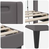  Krevetna konstrukcija Siva 100 x 200 cm Umjetna koža | shoptok.hr