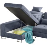 Hom`in sedežna garnitura, gladka tkanina temno siva | Shoptok.si
