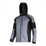 "softshell" jakna s kapuljačom sivo-crna 2XL
