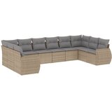 vidaXL 10-dijelni set vrtnih sofa s jastucima bež od poliratana | shoptok.hr