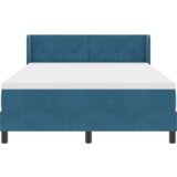  Box Spring Postelja z Vzmetnico Temno Modra 160x200 cm Žamet, (22051550) | Shoptok.si