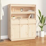 vidaXL Visoka omara 89x40x116,5 cm trdna borovina Cene