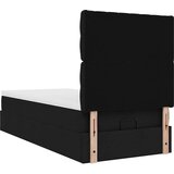 vidaXL Otomanski posteljni okvir z vzmetnico črn 90x190 cm blago | Shoptok.si