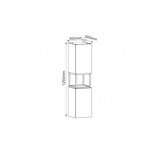 Inter Ceramic kupaonski ormarić Icp 3030125-039 smeđi | shoptok.hr