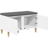  Klupa za hodnik s jastukom s pohranom Bijeli 80 x 38 x 46 cm | Eponuda.ba