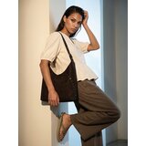 Sinsay Bluza s V izrezom s volanom od viskoze s dodatkom lana | shoptok.hr