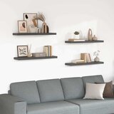  Plutajuće zidne police 4 kom sjajne sive 90 x 23,5 x 3,8 cm MDF | shoptok.hr