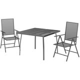  3-dijelni vrtni blagovaonski set antracit čelični | shoptok.hr